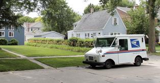  Image of a US mail truck.